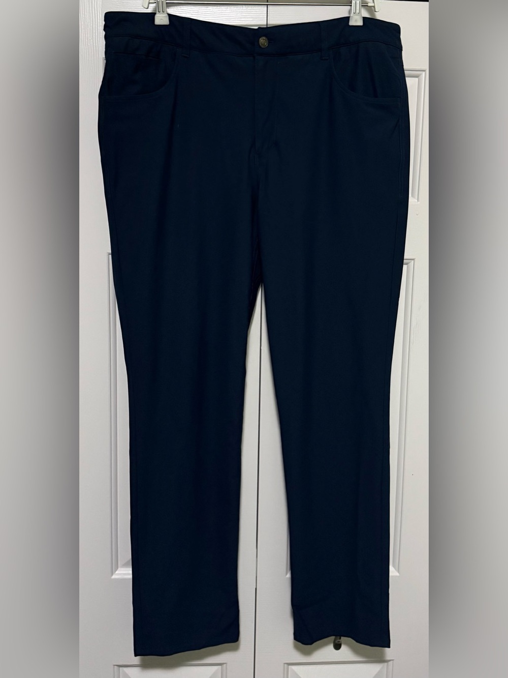 Johnnie-O Prep-formance Mens 38 x 32 Blue Polyester Straight Leg Golf Pants